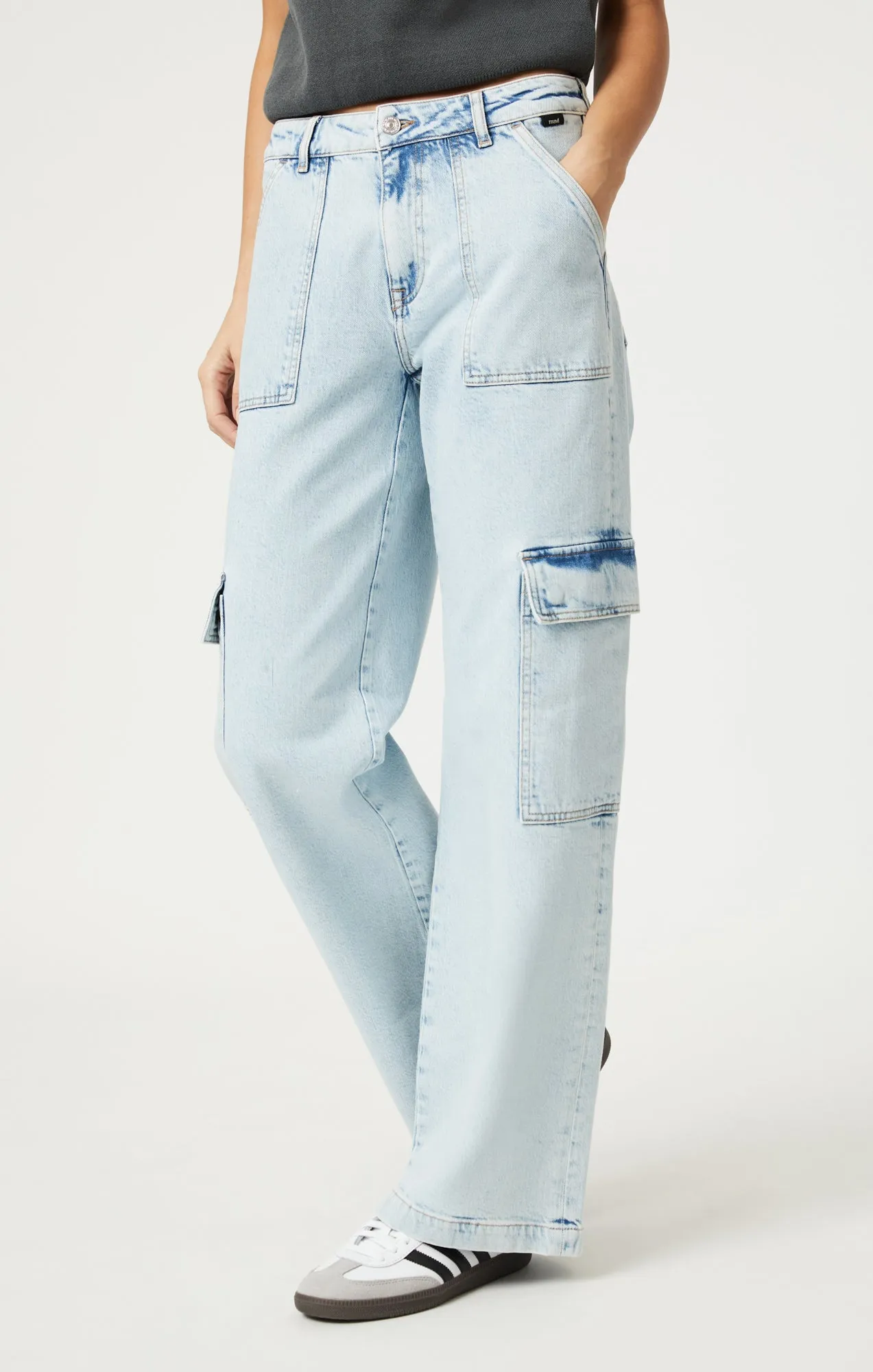 ALVA STRAIGHT CARGO IN LIGHT INDIGO RECYCLED BLUE