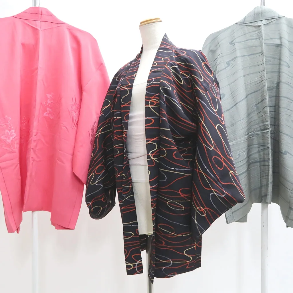 Bundle 15pcs Silk Colored Haori Jacket Wholesale Bulk Free Shipping #397