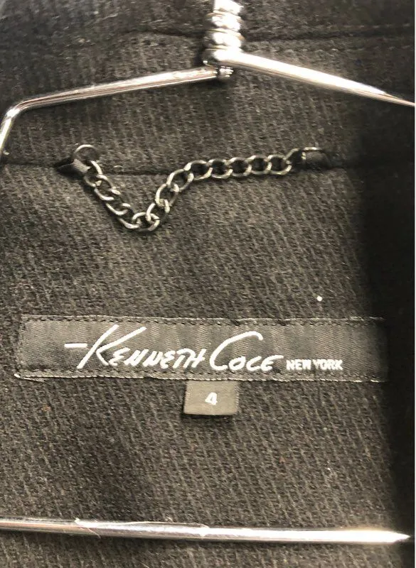 Kenneth Cole New York Women's Black Overcoat - Size 4