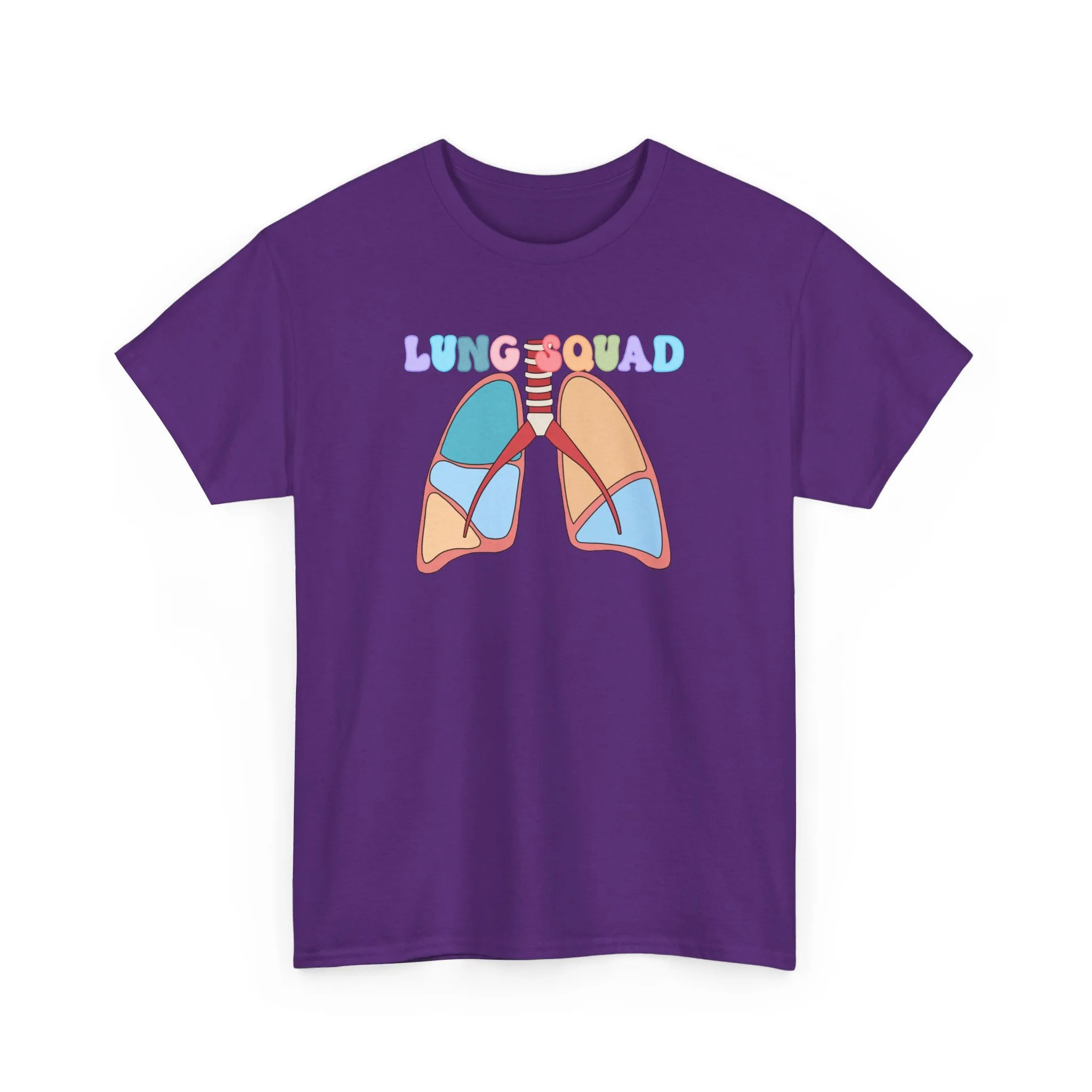 Lung Squad, Anatomical Lungs Shirt, Respiratory Therapy Unisex Heavy Cotton Tee