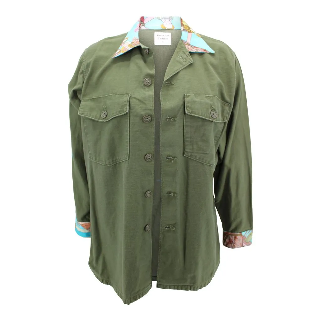 Vintage Military Collar & Cuff Jacket